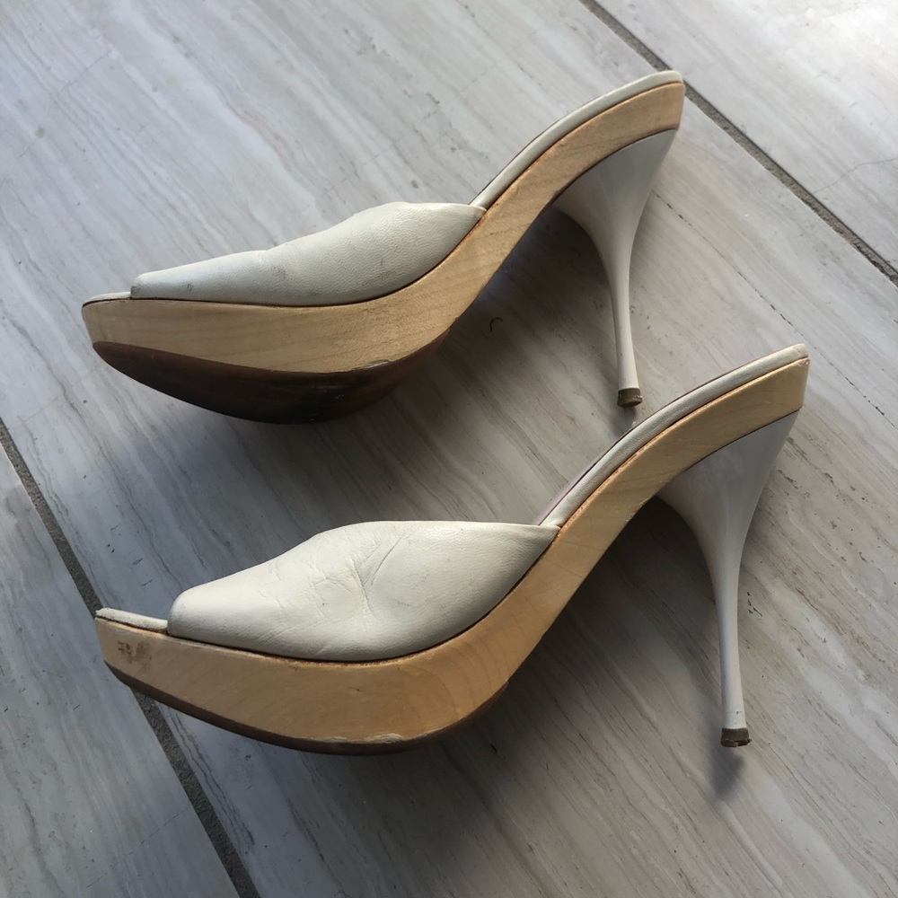 Miu Miu wood base open toe mule - Picture 2 of 6